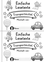 Vorschau - Mal- und Bastelvorlagen - Miniheft 10 Lesetexte - Thema Transportmittel | Deutsch 1. Klasse - Seite 2