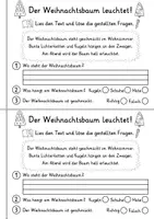 Vorschau - Mal- und Bastelvorlagen - Miniheft 10 Lesetexte - Thema Weihnachten | Deutsch 1. Klasse - Seite 3