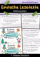 Vorschau - Mal- und Bastelvorlagen - Miniheft 10 Lesetexte - Thema Weihnachten | Deutsch 1. Klasse - Deckblatt