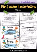 Vorschau - Arbeitsblätter - Miniheft 10 Lesetexte - Thema Winter | Deutsch 1. Klasse - Deckblatt