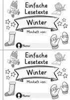 Vorschau - Arbeitsblätter - Miniheft 10 Lesetexte - Thema Winter | Deutsch 1. Klasse - Seite 2