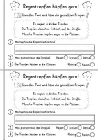 Vorschau - Arbeitsblätter - Miniheft 10 Lesetexte - Thema Wetter | Deutsch 1. Klasse - Seite 3