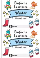 Vorschau - Arbeitsblätter - Miniheft 10 Lesetexte - Thema Winter | Deutsch 1. Klasse - Seite 1