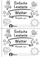 Vorschau - Arbeitsblätter - Miniheft 10 Lesetexte - Thema Wetter | Deutsch 1. Klasse - Seite 2