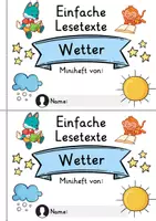 Vorschau - Arbeitsblätter - Miniheft 10 Lesetexte - Thema Wetter | Deutsch 1. Klasse - Seite 1