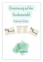 Vorschau - Aufgabenkarten - Orientierung auf Hundertertafel mit Schatzsuche - Deckblatt