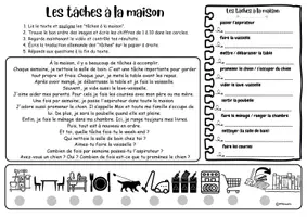 Vorschau - Arbeitsblätter - Wortschatz-Erarbeitung - Les tâches à la maison (passend zu Découvertes 3) - Seite 1