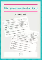 Vorschau - Poster - Zeitformen / Grammatische Zeiten / die Tempora / Verben - Deckblatt