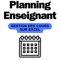 Aperçu - Outils du professeur - Gestion des Cours sur Excel - Page de couverture