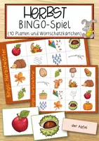 Vorschau - Anderer Materialtyp - Herbst – Bingo-Spiel (10 Platten und Wortschatzkärtchen) - Deckblatt