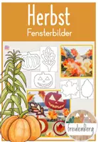Vorschau - Mal- und Bastelvorlagen - Fensterbilder Herbst - Kunst Fensterdeko - Deckblatt