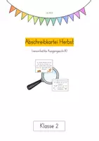 Vorschau - Arbeitsblätter - Abschreibkartei Herbst (vereinfachte Ausgangsschrift) - Deckblatt