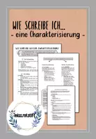 Vorschau - Merkblätter - Wie schreibe ich... - eine Charakterisierung - Deckblatt