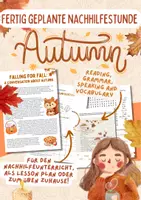Vorschau - Stundenentwürfe - Fertig geplante Nachhilfestunde: Autumn - Deckblatt