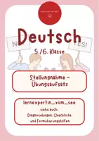 Vorschau - Test - Übungsaufsatz Stellungnahme mit Musterlösung - Deckblatt