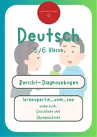 Vorschau - Merkblätter - Diagnosebogen Bericht / Zeitungsbericht - Deckblatt