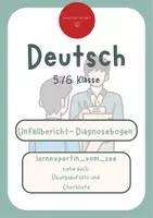 Vorschau - Merkblätter - Diagnosebogen Unfallbericht - Aufsatz - Deckblatt