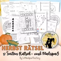 Vorschau - Arbeitsblätter - Herbst Rätselheft für die 1. Klasse/Vorschule - Seite 1