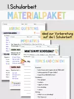 Vorschau - Arbeitsblätter - Materialpaket Schularbeitsvorbereitung 1. Schularbeit - Deckblatt