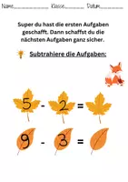 Vorschau - Arbeitsblätter - Herbstlichen Zahlenjagd: Mathe-Abenteuer für die 1. Klasse - Seite 3