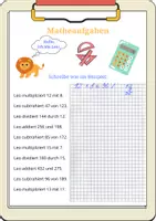 Vorschau - Arbeitsblätter - Mathe DaZ (Matheaufgaben + Verben, Präpositionen Aufgaben) - Seite 3
