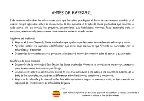 Vista previa - Hojas de trabajo - TRAZO: LLEVA EL ANIMAL CON SU COMIDA - página 3