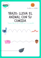 Vista previa - Hojas de trabajo - TRAZO: LLEVA EL ANIMAL CON SU COMIDA - Portada