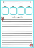 Vorschau - Arbeitsblätter - Würfelgeschichte Klasse 5/6: Sommer - Seite 2