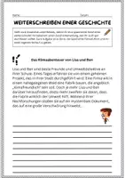 Vorschau - Arbeitsblätter - Geschichten weiterschreiben Klasse 5/6: Aktuelle Themen - Seite 1