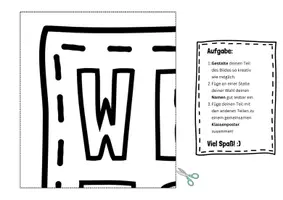 Vorschau - Mal- und Bastelvorlagen - Kooperatives Poster WELCOME TO OUR TEAM - Seite 1