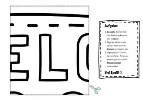Vorschau - Mal- und Bastelvorlagen - Kooperatives Poster WELCOME TO OUR TEAM - Seite 2