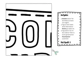 Vorschau - Mal- und Bastelvorlagen - Kooperatives Poster WELCOME TO OUR TEAM - Seite 3