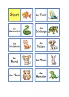 Vorschau - Spiele - Domino Haustiere - Deckblatt