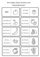 Vorschau - Spiele - Domino 30 Früchte und Schalenfrüchte beschriftet und unbeschriftet - Seite 1