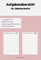 Vorschau - Anderer Materialtyp - Aufgabenübersicht zu Selbstlernheften - Deckblatt