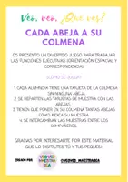 Vista previa - Juegos / Gamificación - FUNCIONES EJECUTIVAS. ORIENTACIÓN ESPACIAL ABEJAS. - página 1