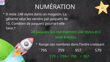 Aperçu - Présentation / Support pour le tableau - Rituel de numération CM2 Période 1 - Page 3