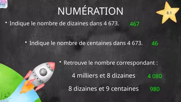 Aperçu - Présentation / Support pour le tableau - rituel de numérationCM2 Période 2 - Page 1