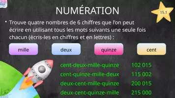 Aperçu - Présentation / Support pour le tableau - rituel de numération CM2 Période 3 - Page 1
