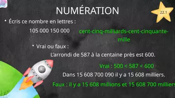 Aperçu - Présentation / Support pour le tableau - Rituel de numération CM2 Période 4 - Page 1