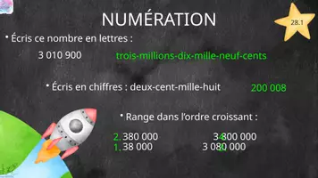 Aperçu - Présentation / Support pour le tableau - Rituel de numération CM2 Période 5 - Page de couverture