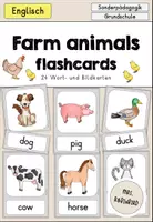 Vorschau - Präsentationen/Tafelbilder - Bildkarten flashcards farm animals Bauernhoftiere - Englisch - Deckblatt
