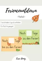 Vorschau - Poster - Feriencountdown Herbst /Herbstferien Countdown - Deckblatt