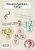 Vorschau - Bildkarten - Hausaufgabentafel (1.-6. Klasse) - Deckblatt