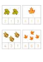 Aperçu - Apprentissages en autonomie - Cartes à compter (1-10) - Feuilles d'automne - Page de couverture