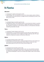 Vista previa - Unidades / Secuencias / Situaciones de Aprendizaje - Os Planetas do sistema solar em português - página 1