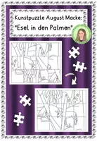 Vorschau - Mal- und Bastelvorlagen - Materialpaket August Macke Kunstwerke puzzeln - Seite 1