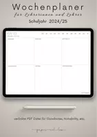 Vorschau - Lehrpläne/Lehrermaterial - Wochenplan 24/25 für Lehrerinnen und Lehrer - Deckblatt