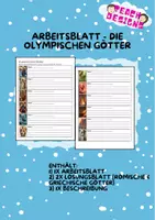Vorschau - Arbeitsblätter - Die griechischen Götter - Set zum eigenständigen Arbeiten - Seite 1