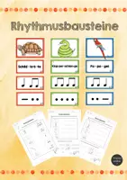 Vorschau - Arbeitsblätter - Rhythmusbausteine Paket: Bildkarten, Tafelmaterial & Arbeitsblätter - Deckblatt